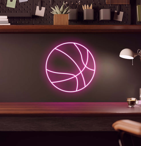 Neon Sign Basketball Sport Fan Club Room