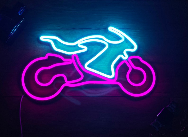 Neon Sign Sportbike Motorcycle