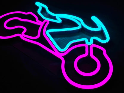 Neon Sign Sportbike Motorcycle