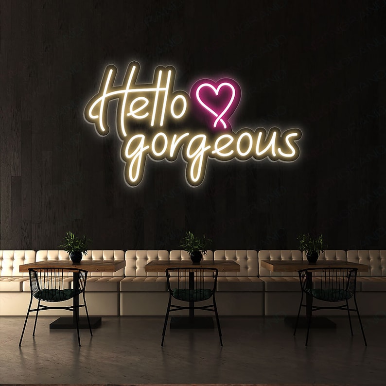 Neon Sign "Hello Gorgeous" Led Light