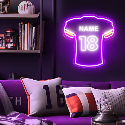 Neon Sign Custom Football Jersey