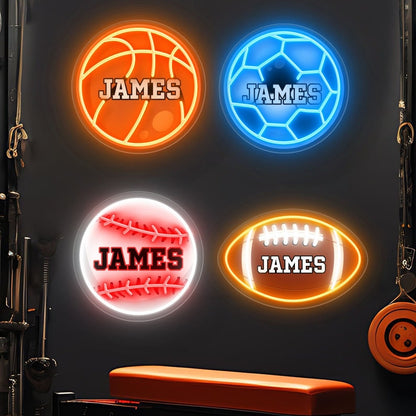 Neon Sign Basketball / Baseball / Football / Rugby