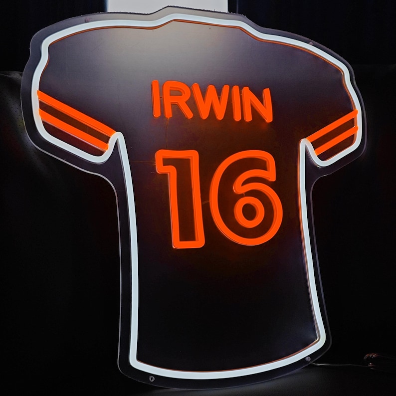 Neon Sign Custom Football Jersey