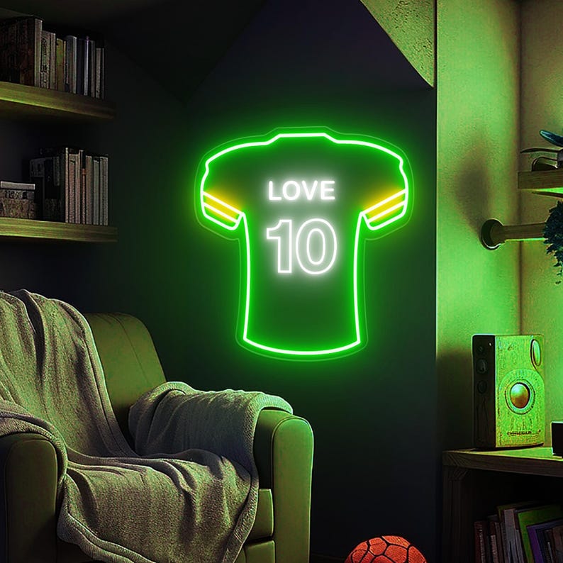 Neon Sign Custom Football Jersey