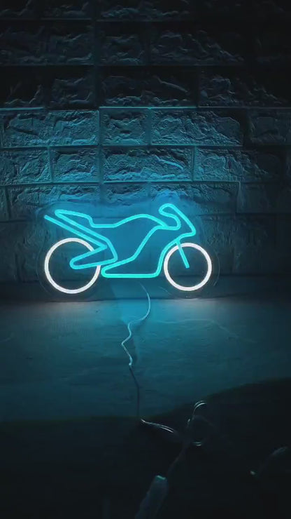 Neon Sign Sportbike Motorcycle